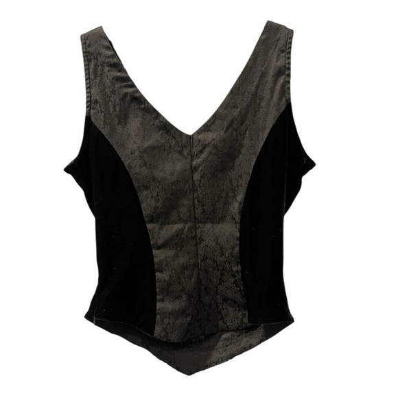 Zoe California Vintage 90's Silk Velvet Sequins Top Size Medium Festival Goth - Picture 6 of 8